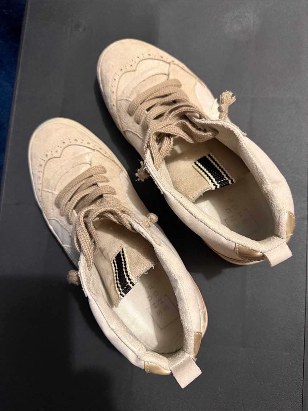 Women's Suede Casual Sneakers in Beige